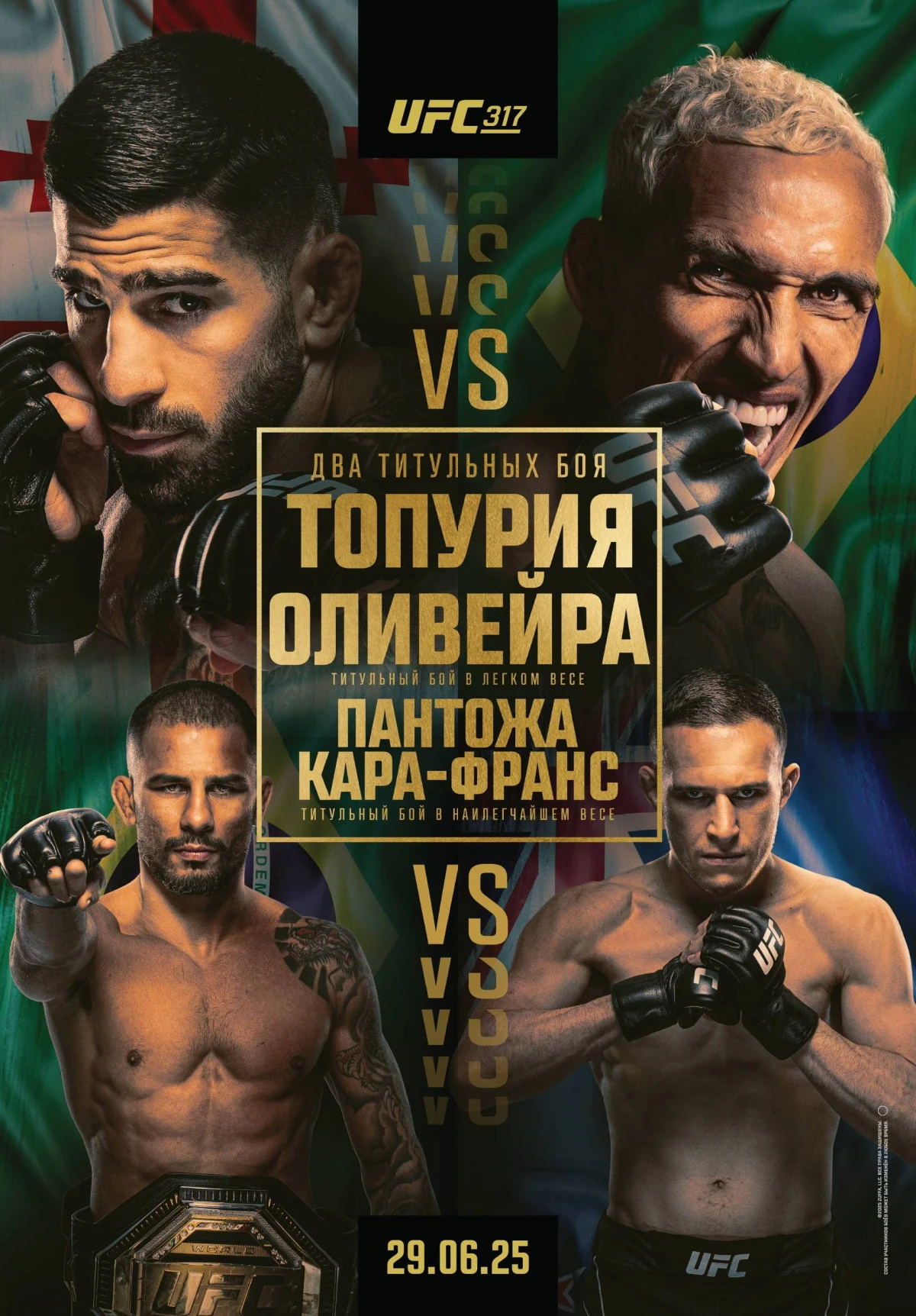 Постер фильма UFC 317: Топурия vs. Оливейра